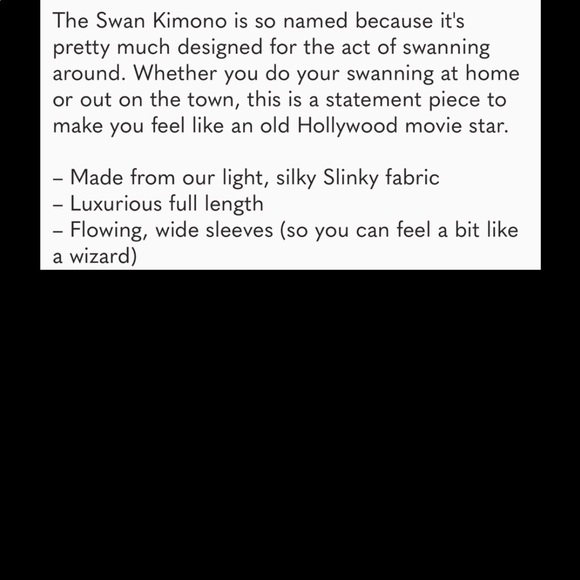 Blackmilk Starry Night Swan Kimono - NWT - Picture 6 of 6